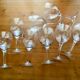 Set de 8 verres à vin ciselés