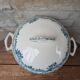 Saint Amand soup tureen model Guadeloupe with a floral decoration in Terre de Fer.