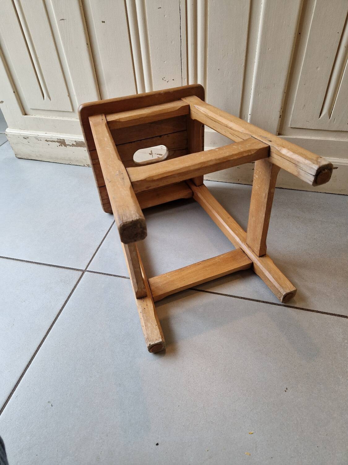 Antique vintage workshop stool