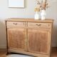 Renovated antique Parisian buffet in oak in Art Nouveau style.