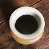 Vintage mustard varnished interior sandstone pot