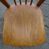 Série de 4 chaises Thonet Art déco bistrot blondes 1930