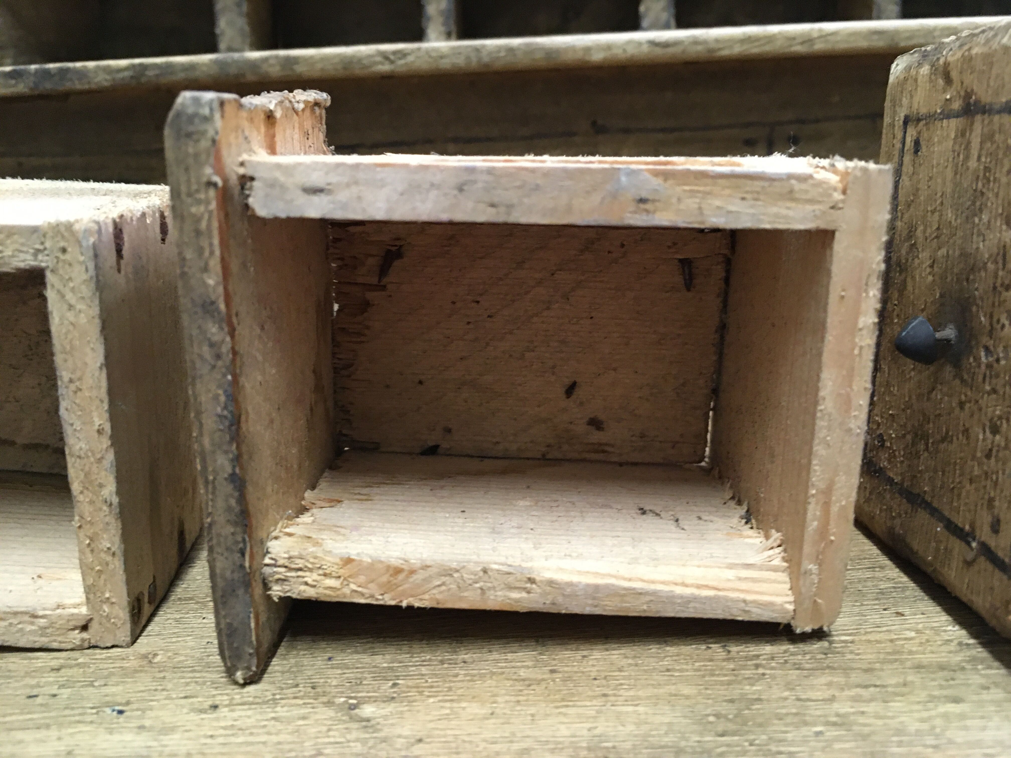 Shelf antique wooden grocery store