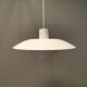 Beautiful older PH 4/3 hanging lamp, in white, with original orange suspension.