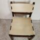 Series of 4 wooden and leather chairs
