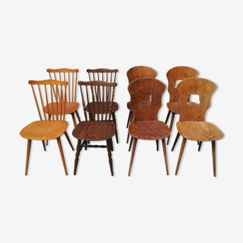 mismatched bistro chairs