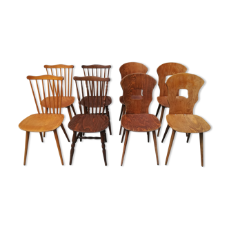 mismatched bistro chairs