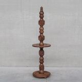 Geometric style oak french mid-century floor light