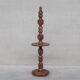 Geometric style oak french mid-century floor light