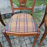 Chairs lot of 4 style directoire in cherry