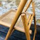Set of 2 vintage folding chairs, rattan cane for Habitat, circa 70/80