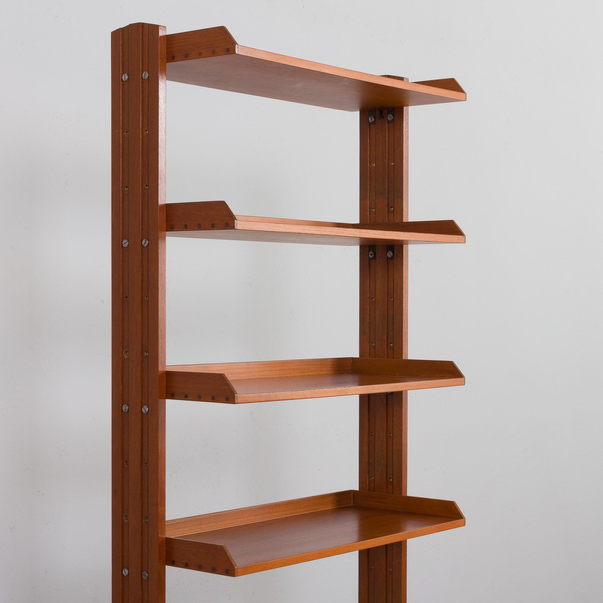 Italian teak free standing wall unit 1970s