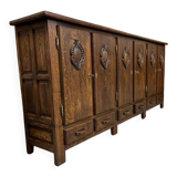 Vintage XL wooden buffet / sideboard / midboard