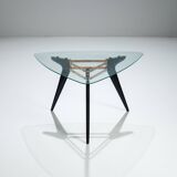 Triangular coffee table in the manner of Alfred Hendrickx
