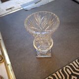Crystal footed vase