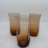 12 glass cups 70s