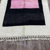 Handmade Beni Ouraine Berber rug with colorful patterns, size 140 x 260 cm