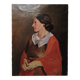 Tableau antique portrait féminin huile sur toile ennio pozzi (1893-1972)