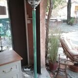 Vintage floor lamp in glass and chrome