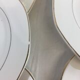 12 antique dessert plates made in France Digoin Sarreguemines