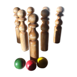 Ancien jeu de quilles en bois