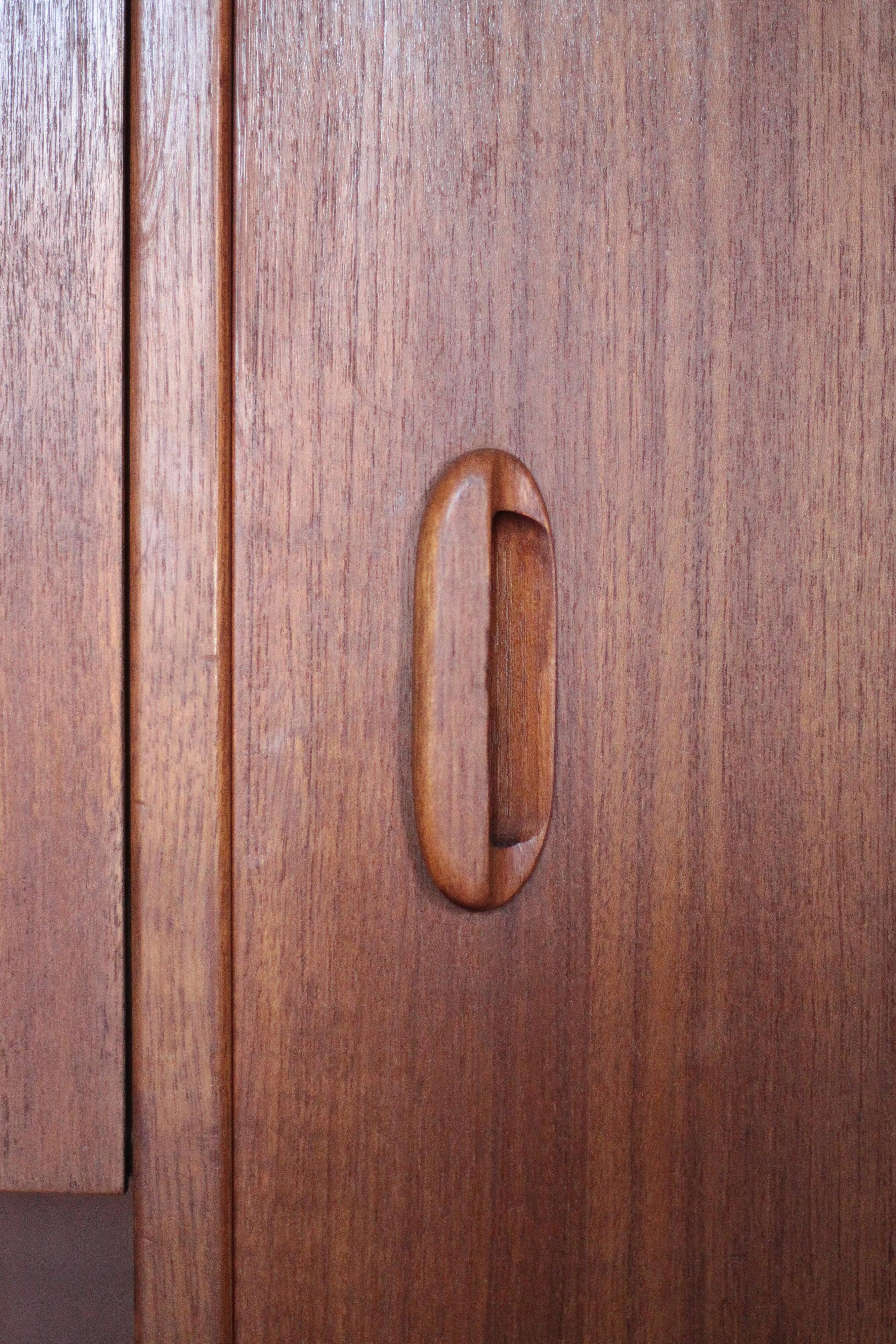 Arno wooden sideboard, Scandinavian teak wood sideboard, vintage storage unit