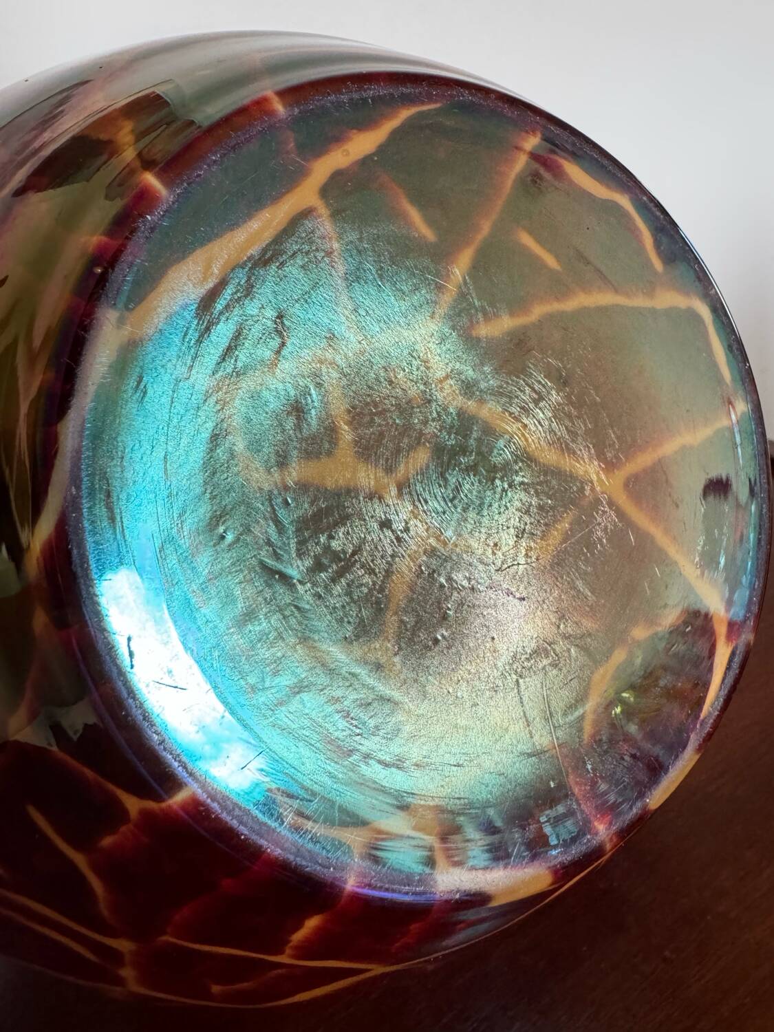 Art Deco iridescent glass vase, Germany