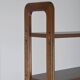 Danish freestanding wall rack with brass accents, 1960s