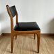 Scandinavian wooden and leatherette chair