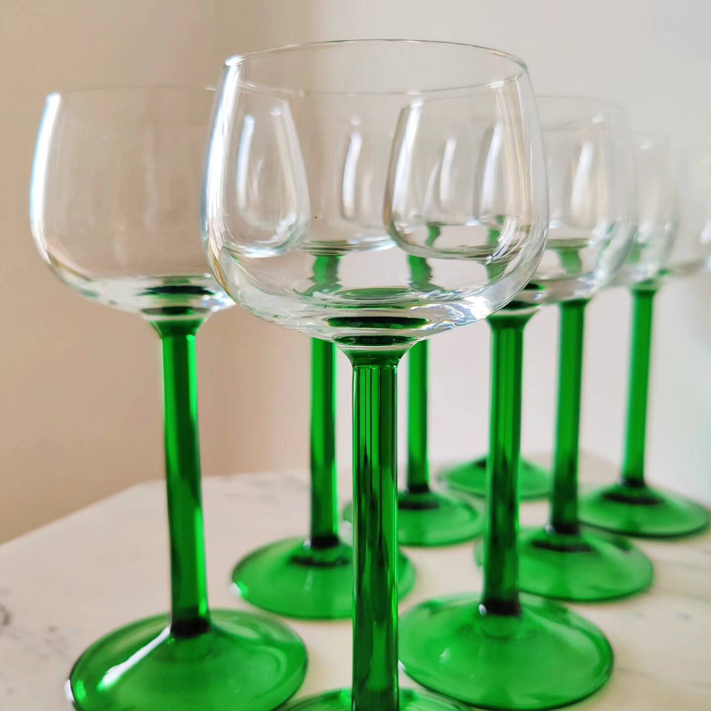 Luminarc white wine glasses