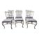 6 wrought iron chairs with fabric seats