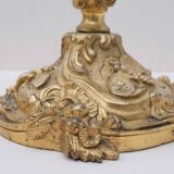 Pair of louis xv style rocaille candlesticks, slodtz model, 19th century
