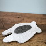 Coupelle céramique forme ourson grès raku signé