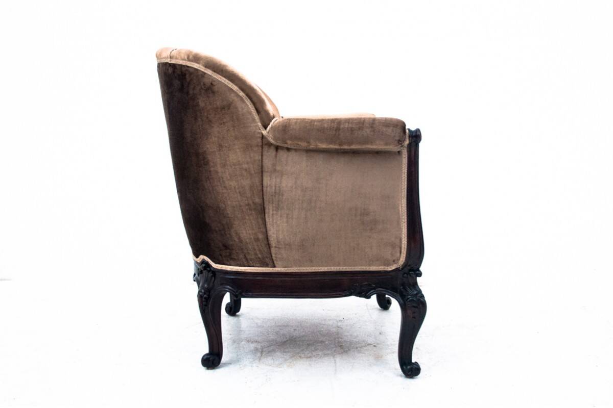 A pair of antique armchairs, Northern Europe, around 1890.