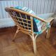 Rattan lounge with removable cushions