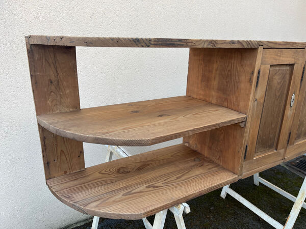 Étagère / ancien meuble enfilade boîtes aux lettres bois
