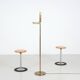 1980s patinated brass reading lamp