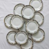 12 vintage porcelain dessert plates