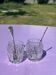 Salière et poivrière en cristal