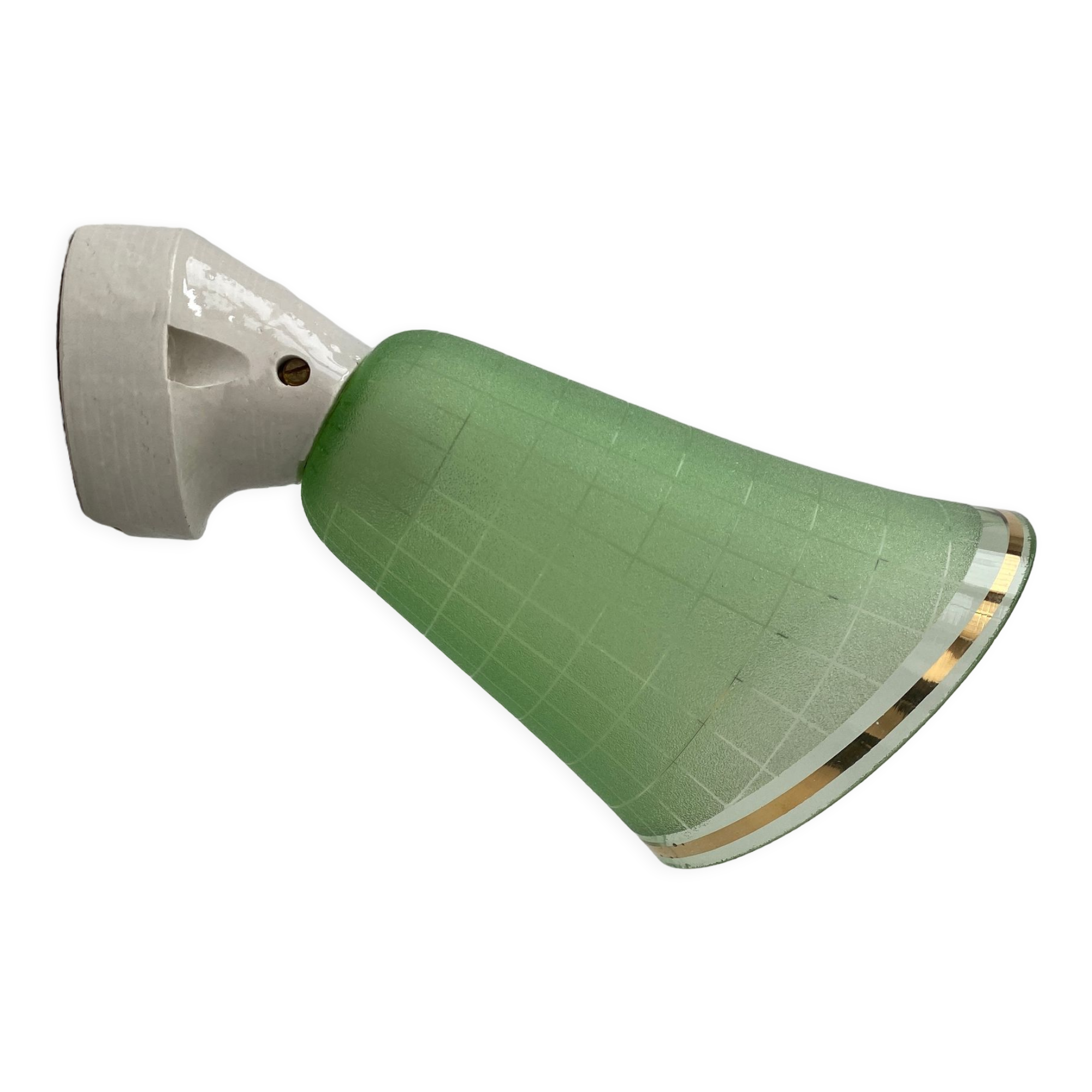 Vintage green inclined wall lamp