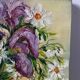 Two flower vases with straw hats, signed