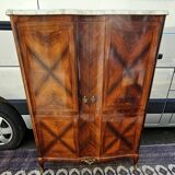 curved buffet in marquetry – Louis XV / Louis XVI Transition style