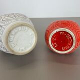 Set of 2 fat lava pottery vase made Bay Ceramics, Germany
