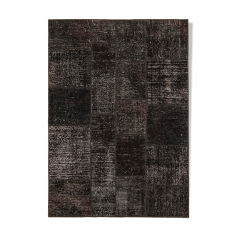Tapis oriental surteint noué à la main 169 cm x 238 cm tapis patchwork marron