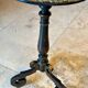 Blackened wooden pedestal table from the 19th century Napoleon III burgundy, decorated with mother-of-pearl