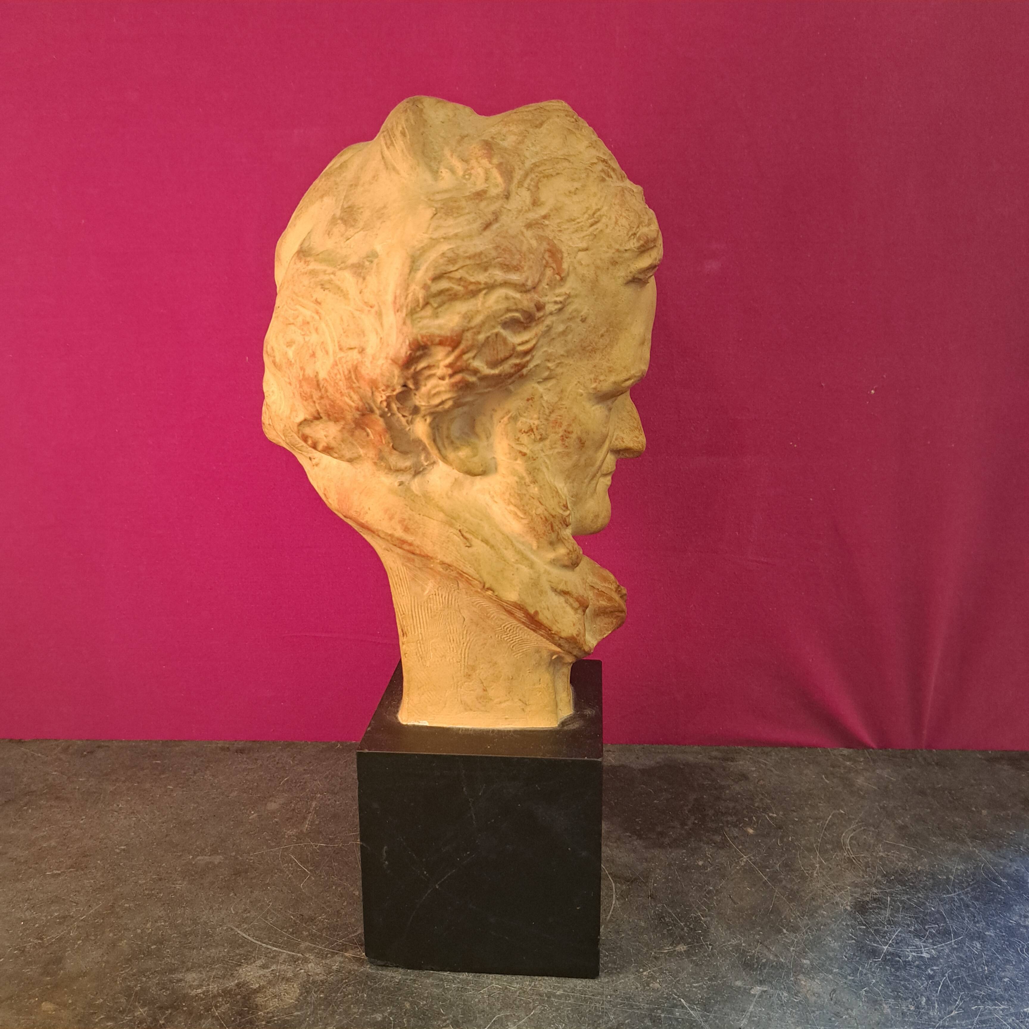 Terracotta bust by F. Cian