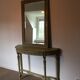 Diptyque console et miroir Louis XVI en bois