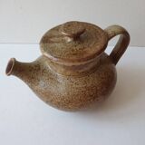 Small teapot in pyrite stoneware ceramic signed NC (Signature to be identified)