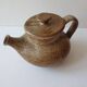Small teapot in pyrite stoneware ceramic signed NC (Signature to be identified)