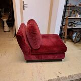 Chauffeuses et pouf vintage